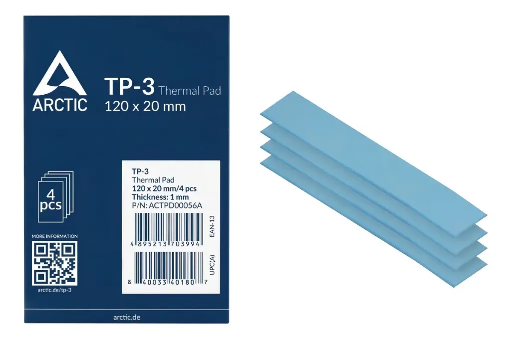 Thermal Pad Arctic Tp-3 120x20mm Pack 4 Unidades 1.0mm de grosor